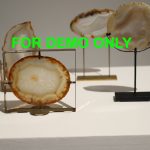 Agate slab with metal stand